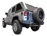 DV8 Offroad 07-18 Jeep Wrangler JK Full Length Rear Bumper w/ Light Holes RBSTTB-11