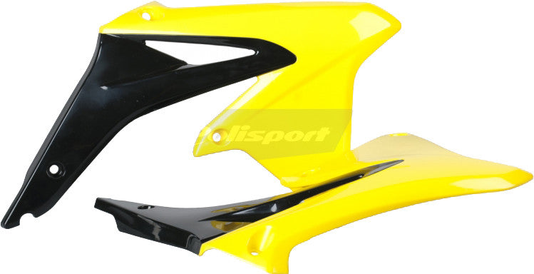 POLISPORT Radiator Shroud Black/Yellow 8412500005