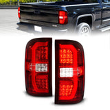 ANZO 14-18 GMC Sierra 1500 LED Taillights Red/Clear 311466