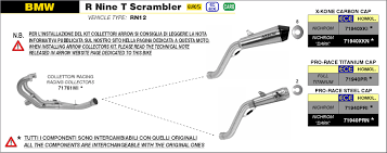 ARROW 71761MI BMW R nineT Scrambler Exhaust Collector Pipes This product fits only ARROW slip-on exhaust. It does not fit the original OEM silencer