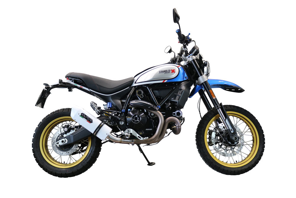 GPR Exhaust System Ducati Scrambler 800 Icon - Icon Dark 2021-2023, Albus Ceramic, Slip-on Exhaust Including Link Pipe and Removable DB Killer  E5.D.137.2.DBHOM.ALB