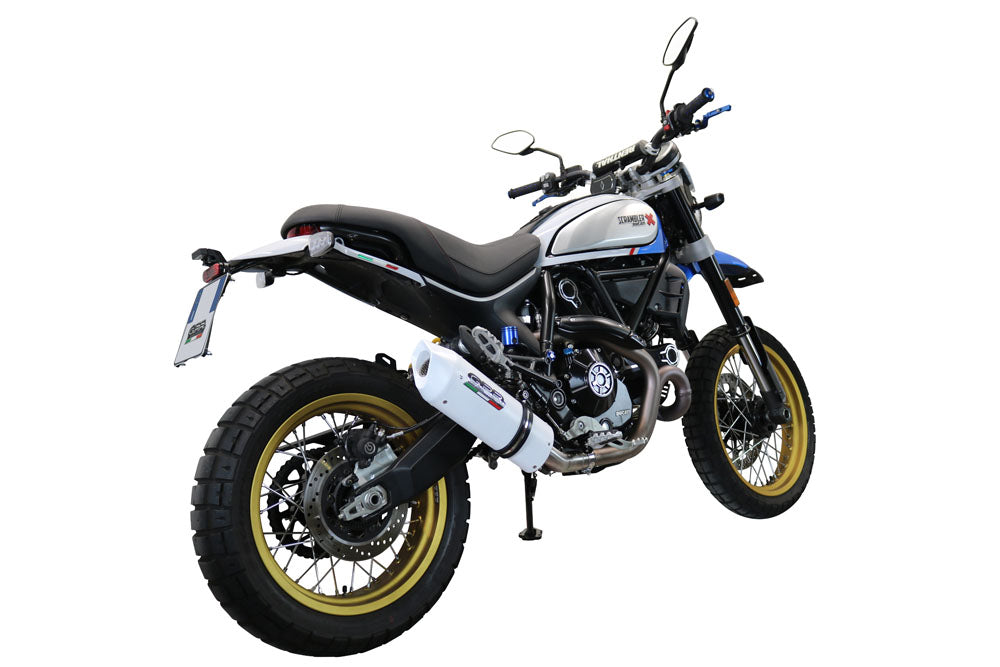 GPR Exhaust System Ducati Scrambler 800 Icon - Icon Dark 2021-2023, Albus Ceramic, Slip-on Exhaust Including Link Pipe and Removable DB Killer  E5.D.137.2.DBHOM.ALB