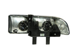 ANZO 1998-2005 Chevrolet S-10 Crystal Headlights Chrome 111014