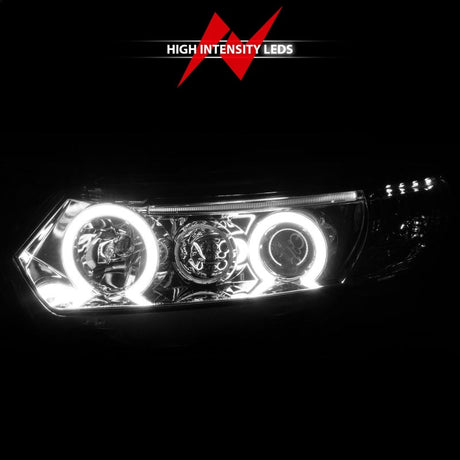 ANZO 2006-2011 Honda Civic Projector Headlights w/ Halo Chrome (CCFL) 121061