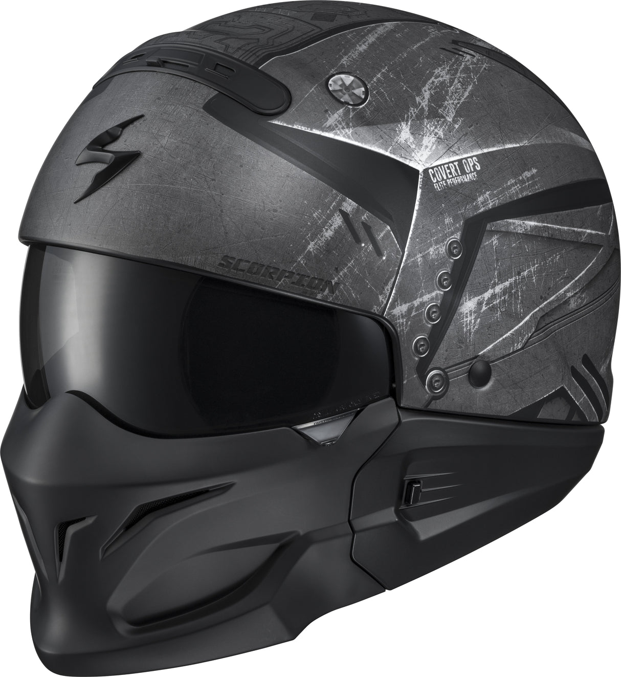 SCORPION EXO Covert Open-Face Helmet Incursion Black 2x COV-1317