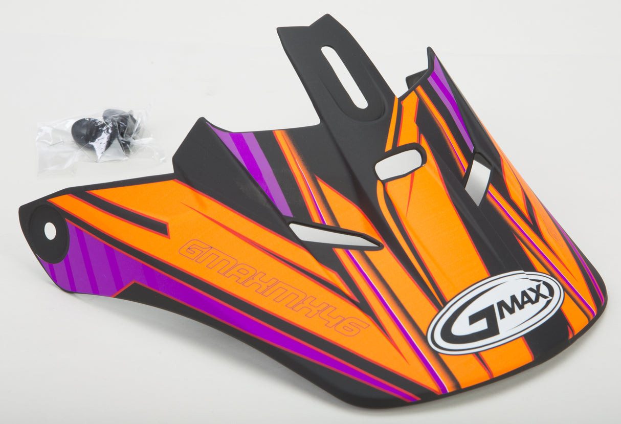 GMAX Gm-46.2 Coil Helmet Visor Matte Black/Flo-Orange Xs-Sm G046231