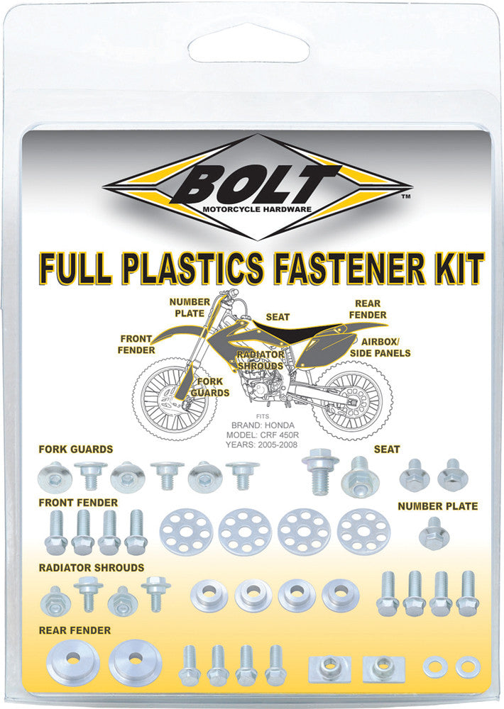 BOLT Full Plastic Fastener Kit Hon HON-0609020