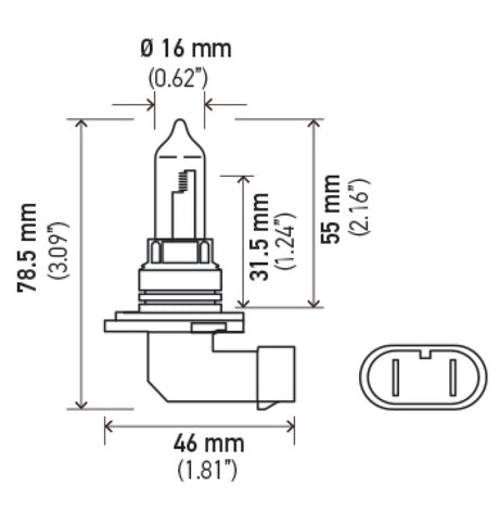 Hella 9005 12V 65W Xen White Bulb (Pair) LAH71071402