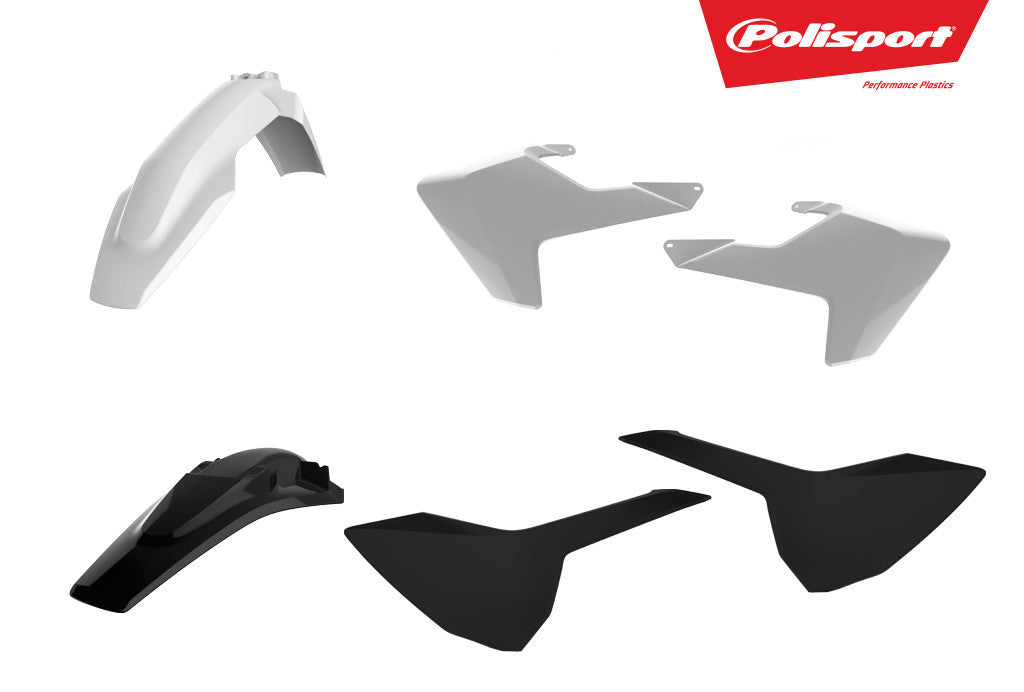 POLISPORT Plastic Body Kit White/Black 90829