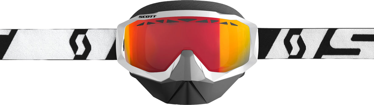 SCOTT Goggle Split Otg Snow White/Black W/Red Chrome Lens 268198-1035024
