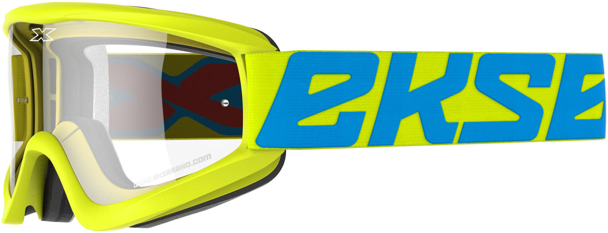 EKS BRAND Flat-Out Clear Goggle Flo Yellow 067-10475