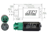 AEM 340LPH 65mm Fuel Pump Kit w/ Mounting Hooks - Ethanol Compatible 50-1215