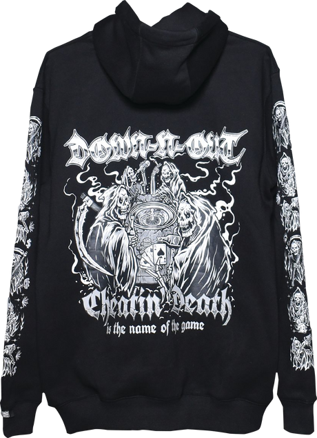 LETHAL THREAT Down-N-Out Cheating Death Hoodie - Black - 2XL DT10054XXL