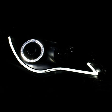 ANZO 2012-2013 Toyota Camry Projector Headlights w/ Halo Black 121512