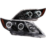 ANZO 2007-2009 Toyota Camry Projector Headlights w/ Halo Black 121181