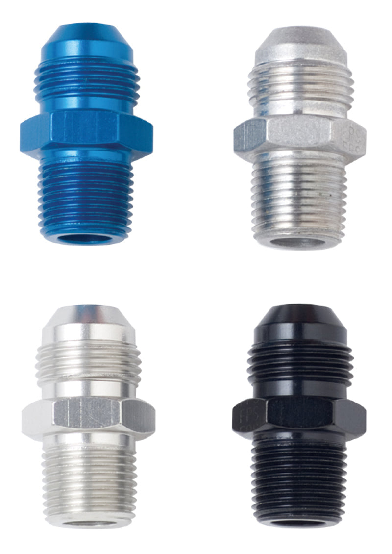 Fragola -6AN x 1/2 NPT Straight Adapter - Black 481668-BL