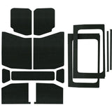 DEI 18-23 Jeep Wrangler JL 4-Door Boom Mat Complete Headliner Kit - 13 Piece - Black 50178