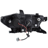 ANZO 2016-2017 Toyota Tacoma Projector Headlights w/ Plank Style Design Black/Amber w/ DRL 111379