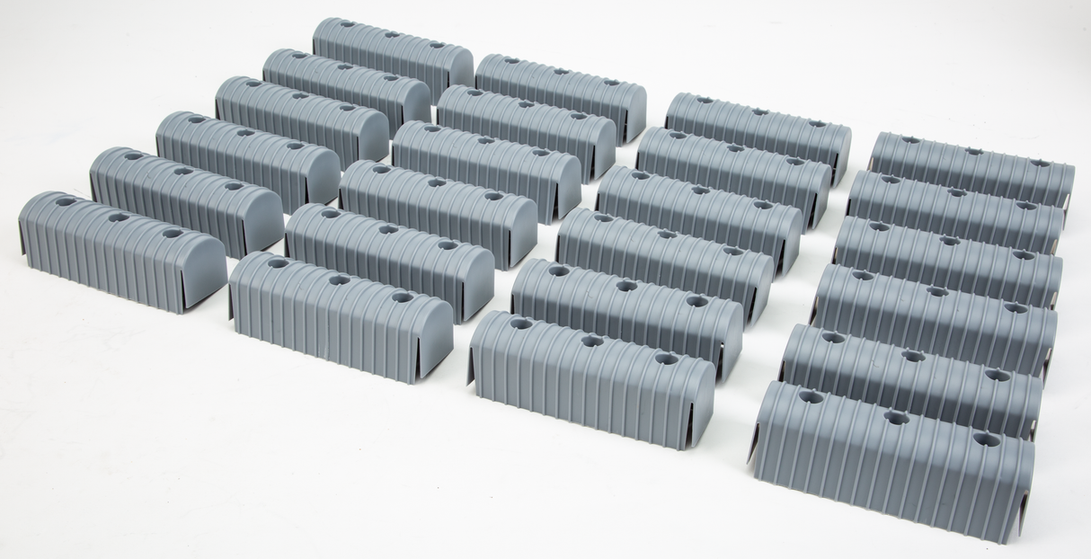 CALIBER Bunk End Caps 2x6" Grey 24/Pk 23074
