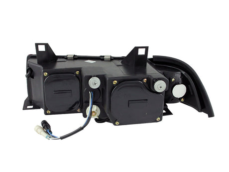 ANZO 1992-1998 BMW 3 Series E36 Projector Headlights w/ Halo Black G2 1 pc 121325