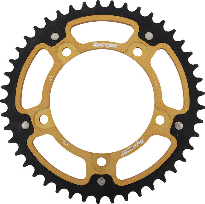 SUPERSPROX Rear Stealth Sprocket Alu/Stl 45t-525 Gld Suz/Tri RST-1792-45-GLD