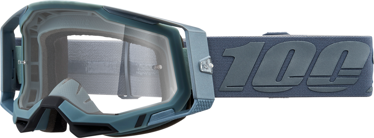 100% Racecraft 2 Goggles - Battleship - Clear 50009-00017