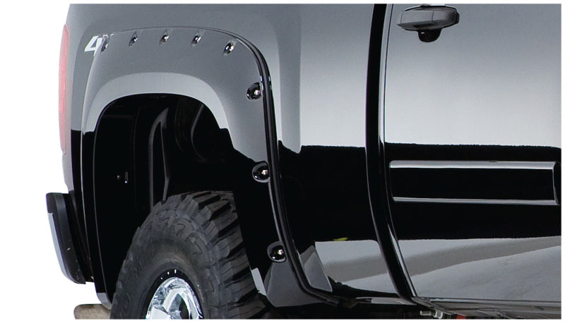 Bushwacker 99-10 Ford F-250 Super Duty Styleside Cutout Style Flares 2pc 98.0/98.6in Bed - Black 20046-02