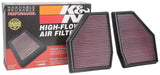 K&N 18-19 BMW M5 V8 4.4L F/I Turbo Replacement Air Filter (Two Per Box) 33-3128