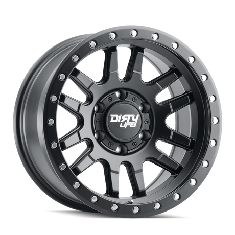 Dirty Life 9309 Canyon Pro 17x9/5x127 BP/-12mm Offset/71.5mm Hub Matte Black Wheel - Beadlock