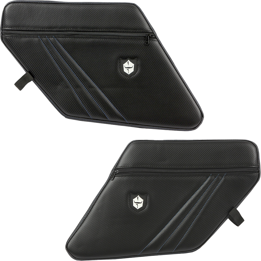 PRO ARMOR Rear Stock Door Knee Pads With Storage Blue Stitching P144Y327BU