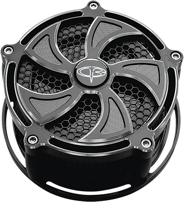 PREC. BILLET Billet Air Cleaner Turbine (Black) TUR-210-4H-BLK