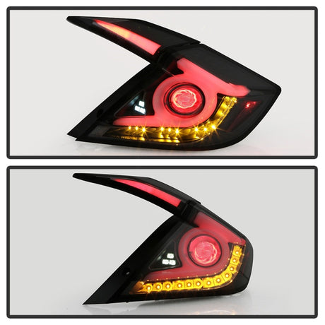 Spyder 16-18 Honda Civic 4 Door Light Bar LED Tail Lights - Black Smoke (ALT-YD-HC164D-LB-BSM) 5086440