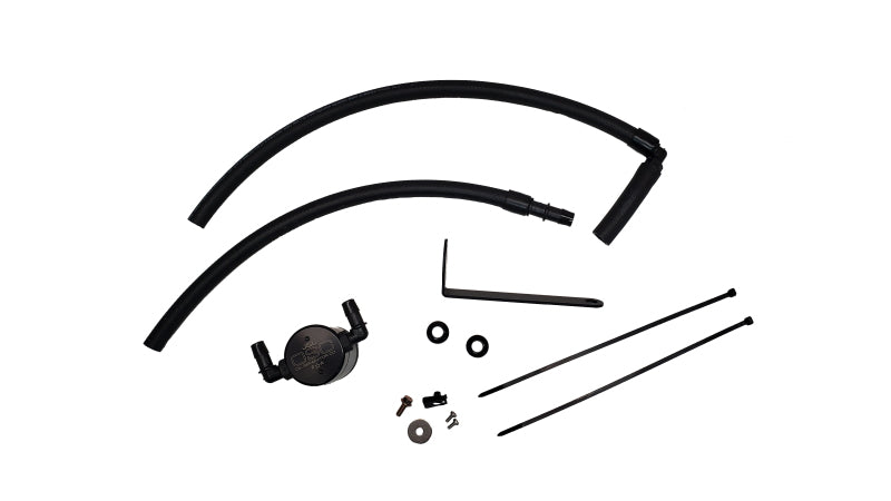 J&L 22-23 Subaru BRZ/GR86 2.4L Passenger Side Oil Separator 3.0 - Black Anodized 3117P-B