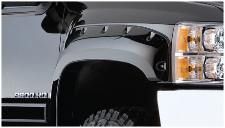 Bushwacker 07-13 Chevy Silverado 1500 Fleetside Pocket Style Flares 4pc 69.3in Bed - Black 40942-02