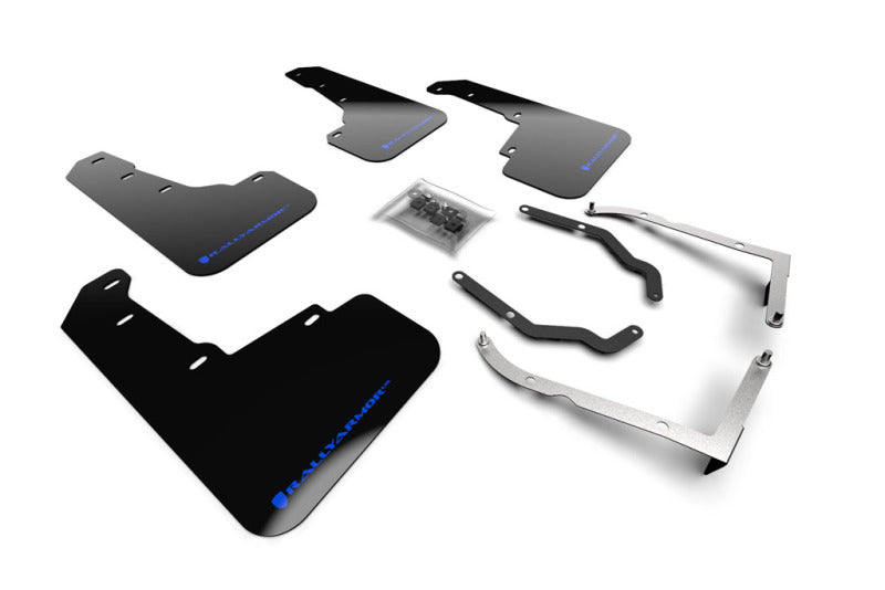 Rally Armor 18-22 Subaru Crosstrek Lift/AT Black UR Mud Flap w/ Blue Logo MF46-LTUR-BLK/BL