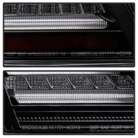 Spyder Honda Accord 2013-2015 4DR LED Tail Lights - Black ALT-YD-HA13LED-LED-BK 5082053