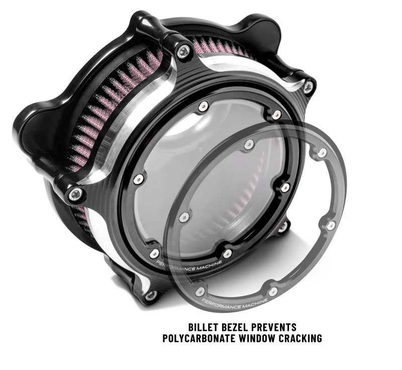 Performance Machine Vision Air Cleaner (W/ Bezel) - Contrast Cut 0206-2156-BM