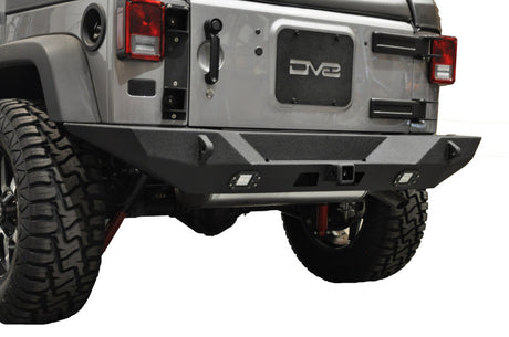 DV8 Offroad 07-18 Jeep Wrangler JK Full Length Rear Bumper w/ Lights RBSTTB-10
