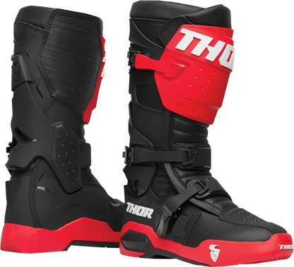 THOR Radial Boots - Red/Black - Size 7 3410-2244