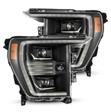 AlphaRex 21-22 Ford F150 PRO-Series Projector headlights Black w/Activ Light/Seq Signal 880293