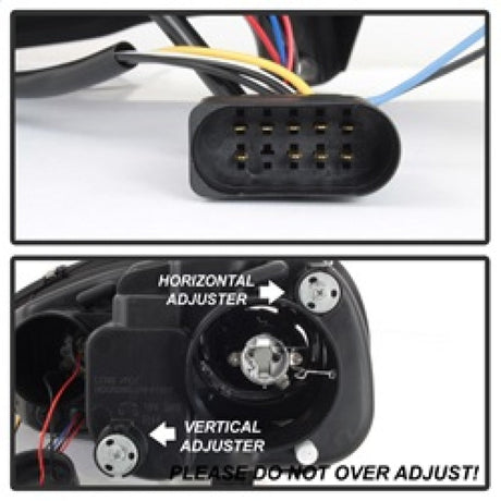 Spyder Volkswagen GTI 06-09/Jetta 06-09 Halogen Model Only - LED Halo DRL Black PRO-YD-VG06-HL-BK 5012098