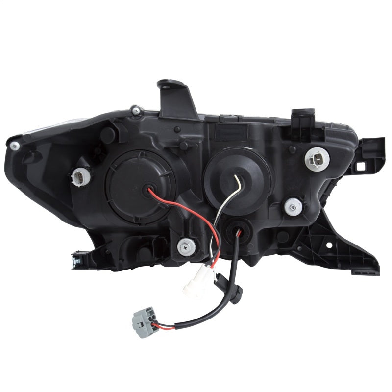 ANZO 2016-2017 Toyota Tacoma Projector Headlights w/ Plank Style Design Black/Amber w/ DRL 111379