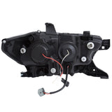 ANZO 2016-2017 Toyota Tacoma Projector Headlights w/ Plank Style Design Black/Amber w/ DRL 111379