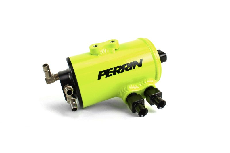 Perrin 08-14 Subaru WRX/STI Air Oil Separator - Neon Yellow PSP-ENG-606NY