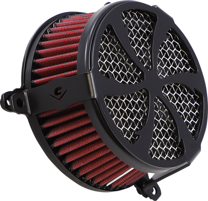 COBRA Air Filter - Swept - Black 606-0102-01B-SB