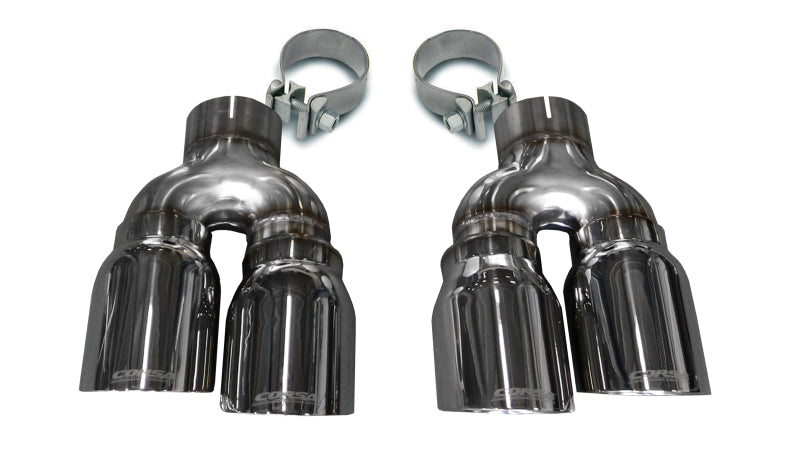 Corsa 16-18 Cadillac ATS 3.6T 4in Inlet / 4in Outlet Twin Polished Tip Kit (For Corsa Exhaust Only) 14479