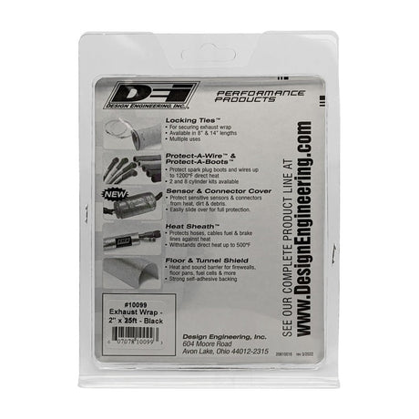 DEI Exhaust Wrap 2in x 25ft - Black 10099