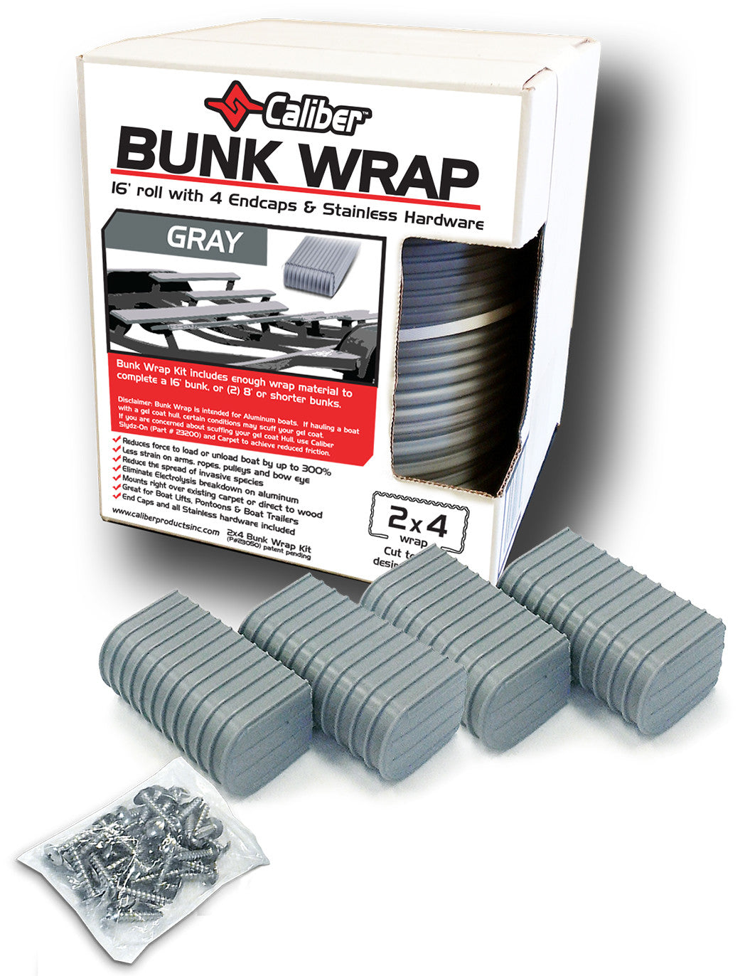 CALIBER Bunk Wrap Cool Grey 2"X6"X16ft Roll 23052