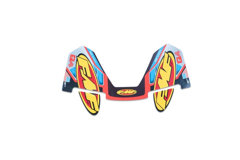 FMF Racing Hex Q4 Wrap Logo Aluminum Decal Replacement 014843