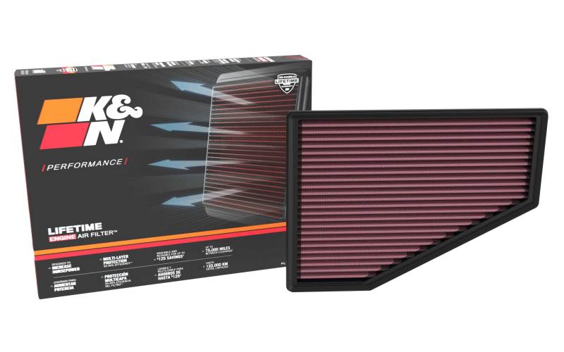 K&N 2021+ Jeep Grand Cherokee V6 3.6L Replacement Air Filter 33-5123